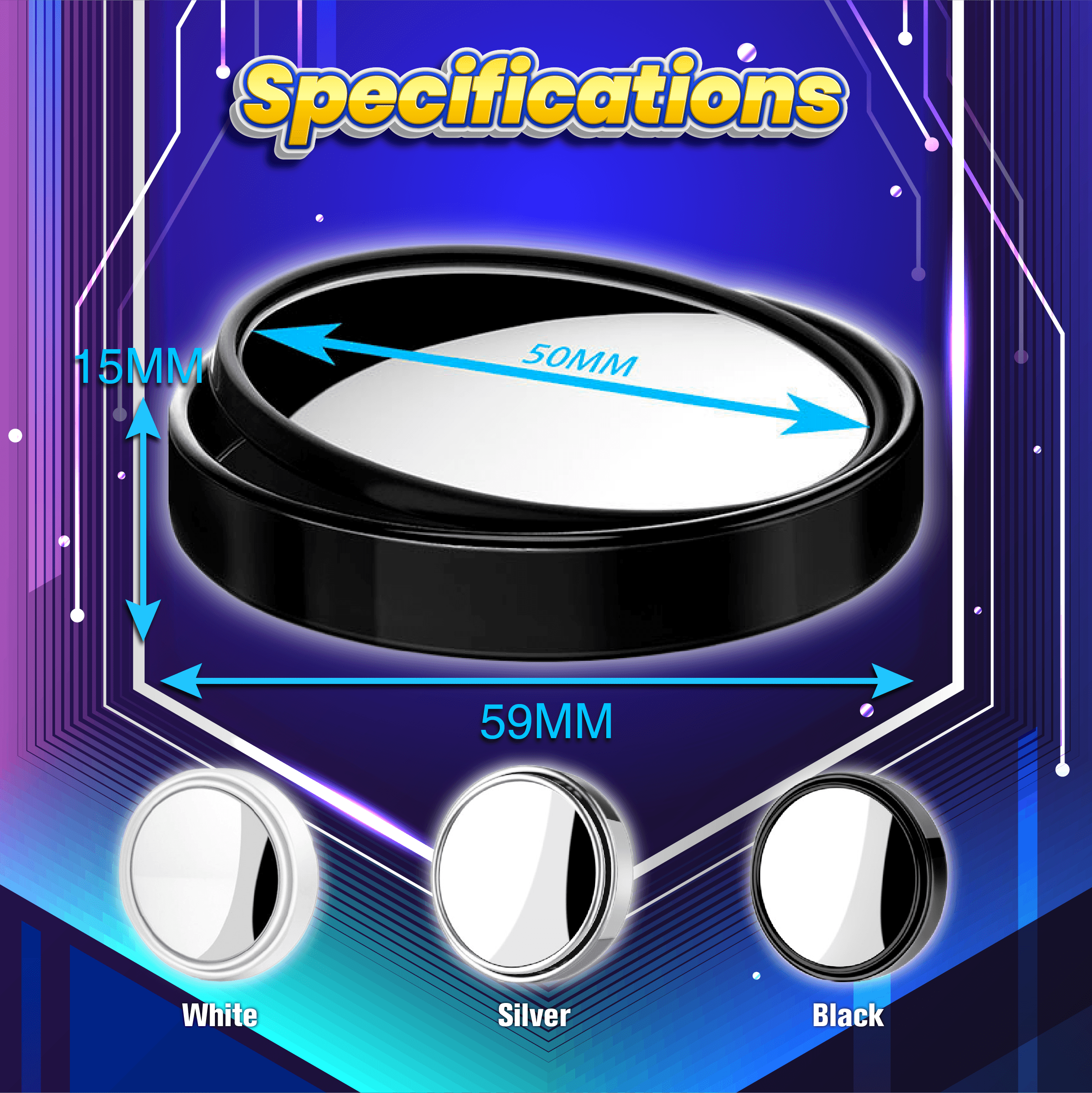 Adjustable Blind Spot Mirror ( 1 Pair )