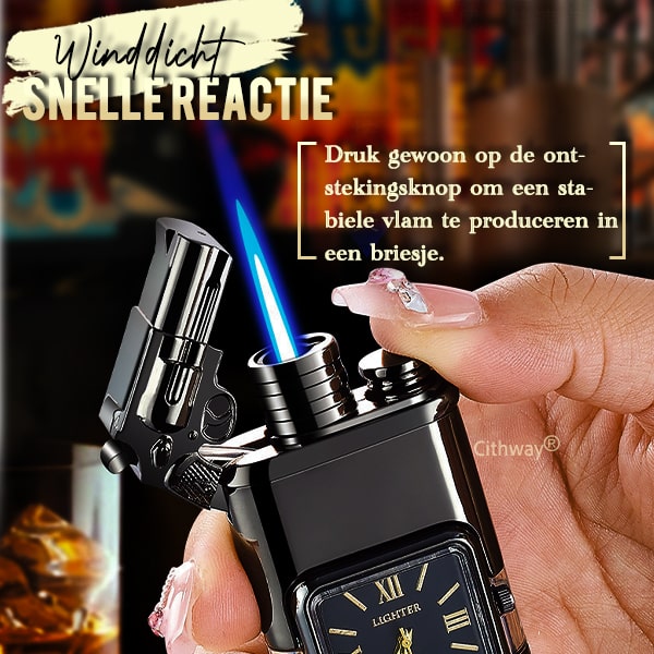 Cithway® Windbestendige Klassieke horlogeraarder met dubbele vlam