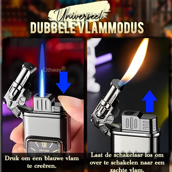 Cithway® Windbestendige Klassieke horlogeraarder met dubbele vlam