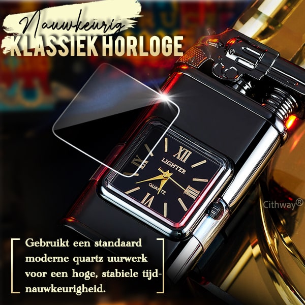 Cithway® Windbestendige Klassieke horlogeraarder met dubbele vlam