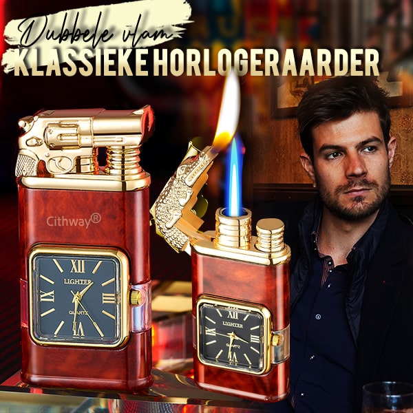 Cithway® Windbestendige Klassieke horlogeraarder met dubbele vlam