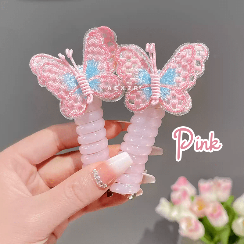 Aexzr® Twist and Hold Telephone Wire Hair Tie ( Set of 2 )