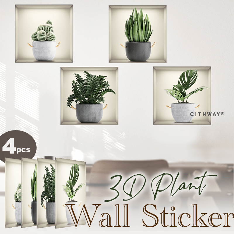 Cithway® Self-Adhesive 3D Plant Wall Stickers