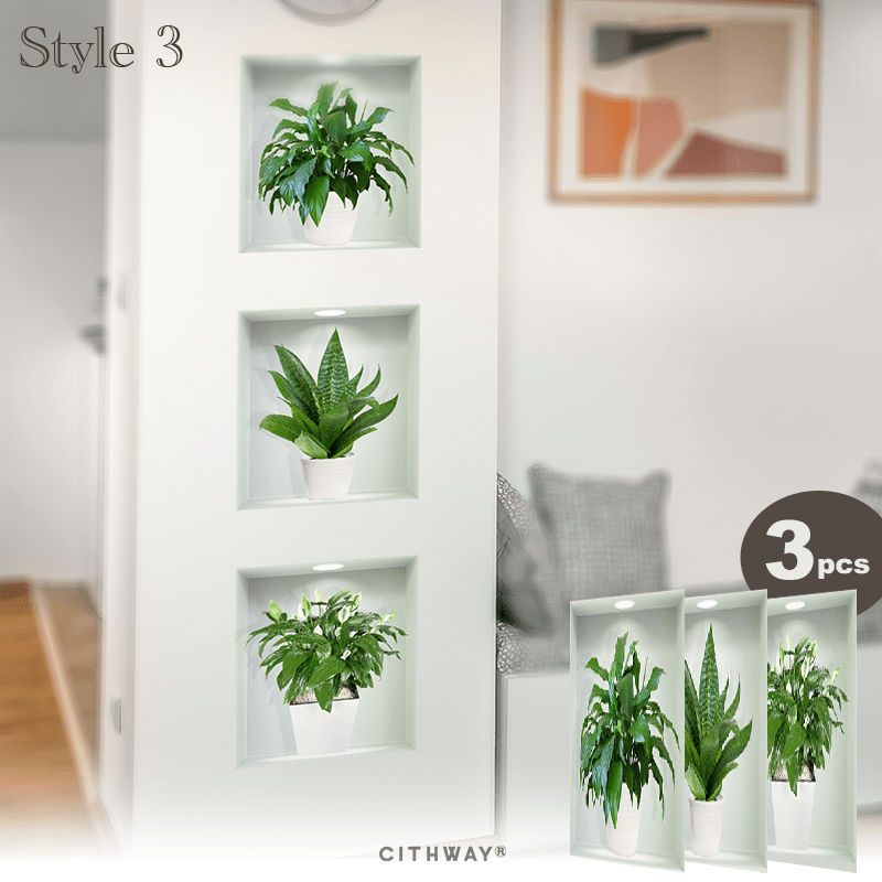 Cithway® Self-Adhesive 3D Plant Wall Stickers