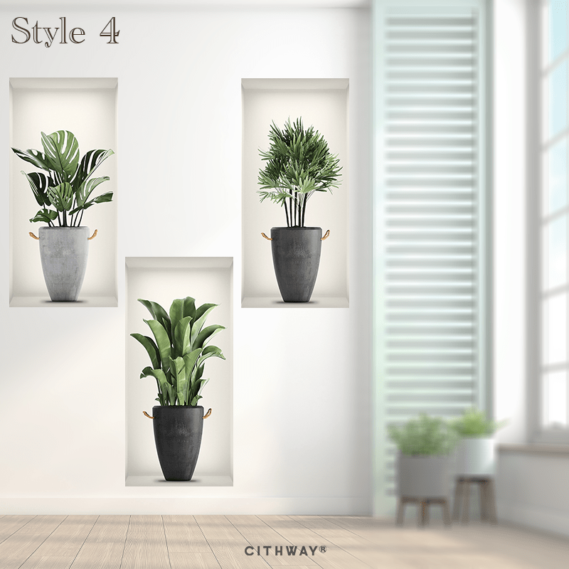 Cithway® Self-Adhesive 3D Plant Wall Stickers
