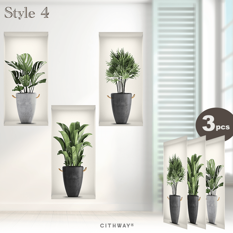 Cithway® Self-Adhesive 3D Plant Wall Stickers