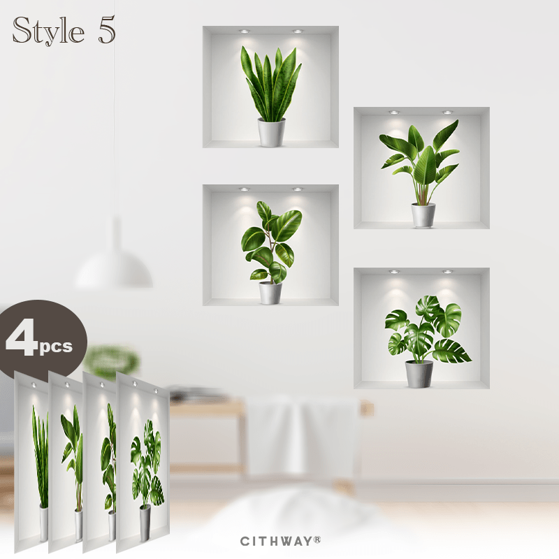 Cithway® Self-Adhesive 3D Plant Wall Stickers
