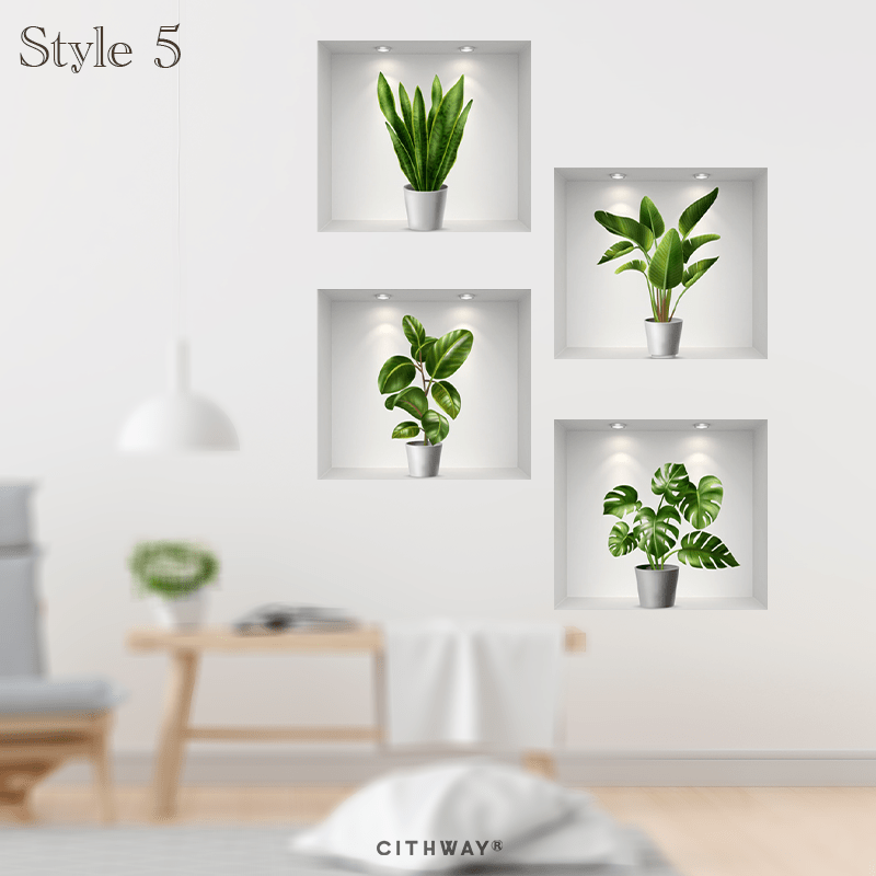 Cithway® Self-Adhesive 3D Plant Wall Stickers