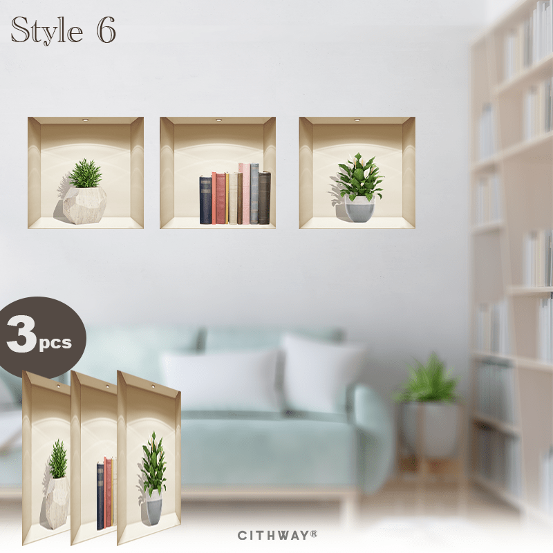 Cithway® Self-Adhesive 3D Plant Wall Stickers